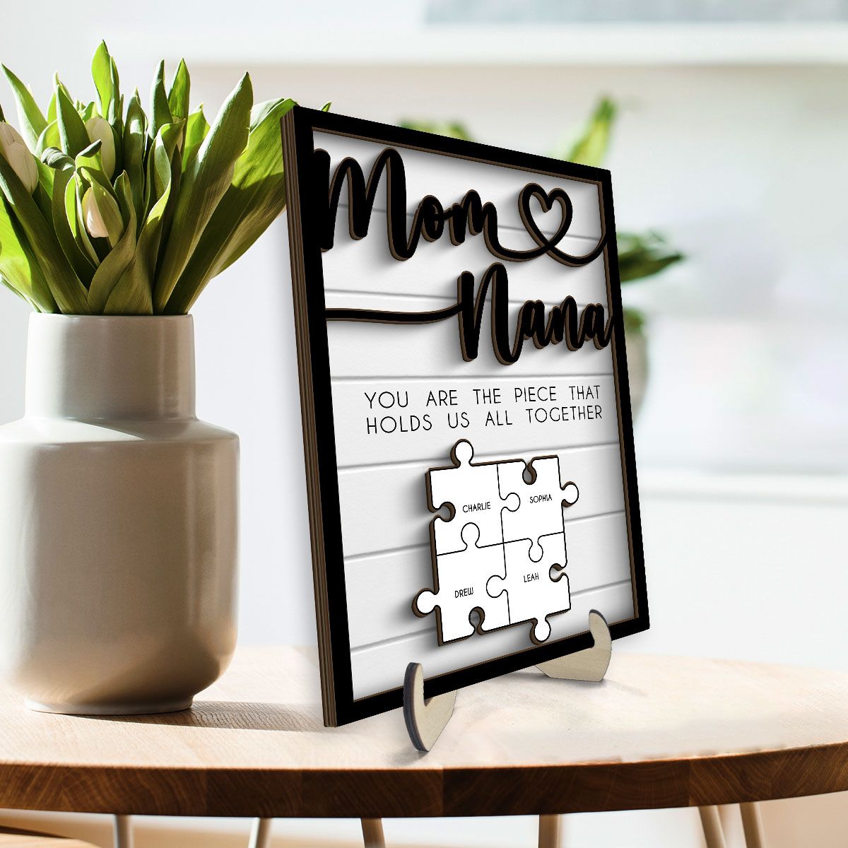 Mothers Day Puzzle Sign for Mom & Grandma