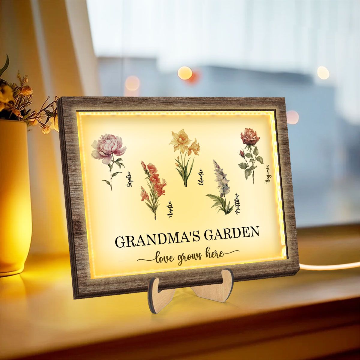 Grandma's Garden Love Grows Here Birth Month Flower