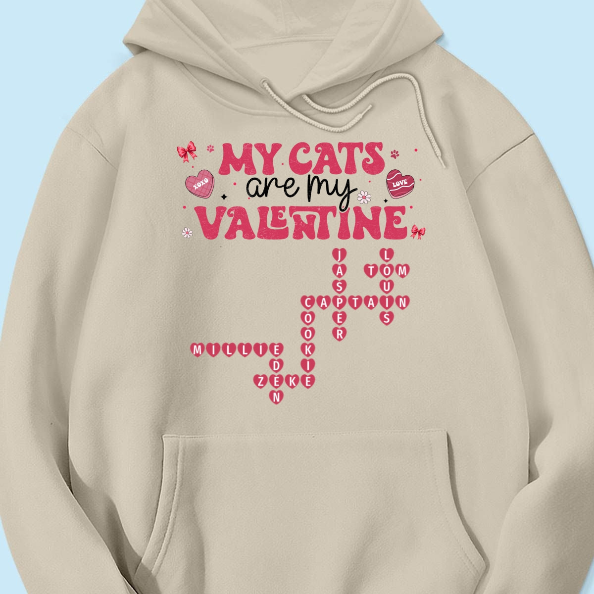 My Dogs Cats Are My Valentine Crossword Puzzle Art Valentine's Day Gift