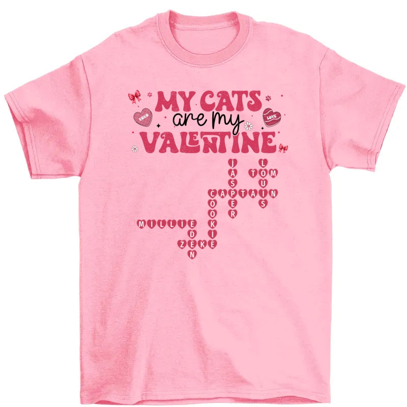 My Dogs Cats Are My Valentine Crossword Puzzle Art Valentine's Day Gift