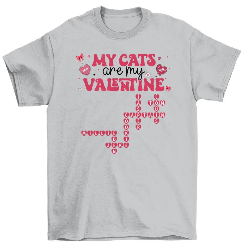 My Dogs Cats Are My Valentine Crossword Puzzle Art Valentine's Day Gift