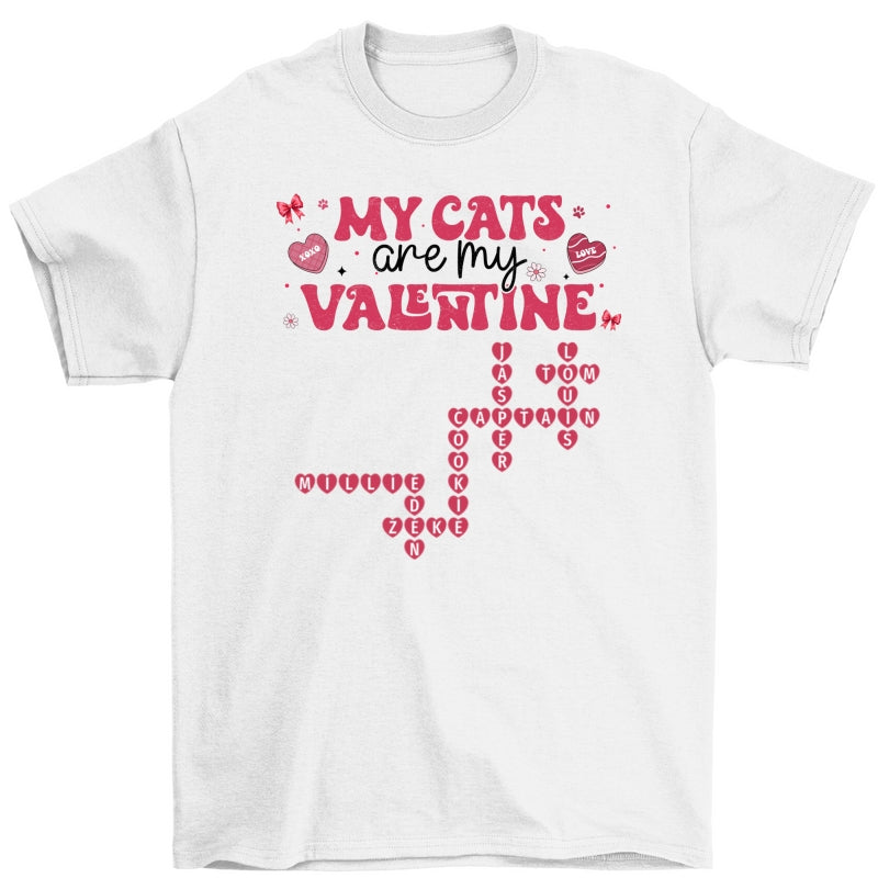 My Dogs Cats Are My Valentine Crossword Puzzle Art Valentine's Day Gift