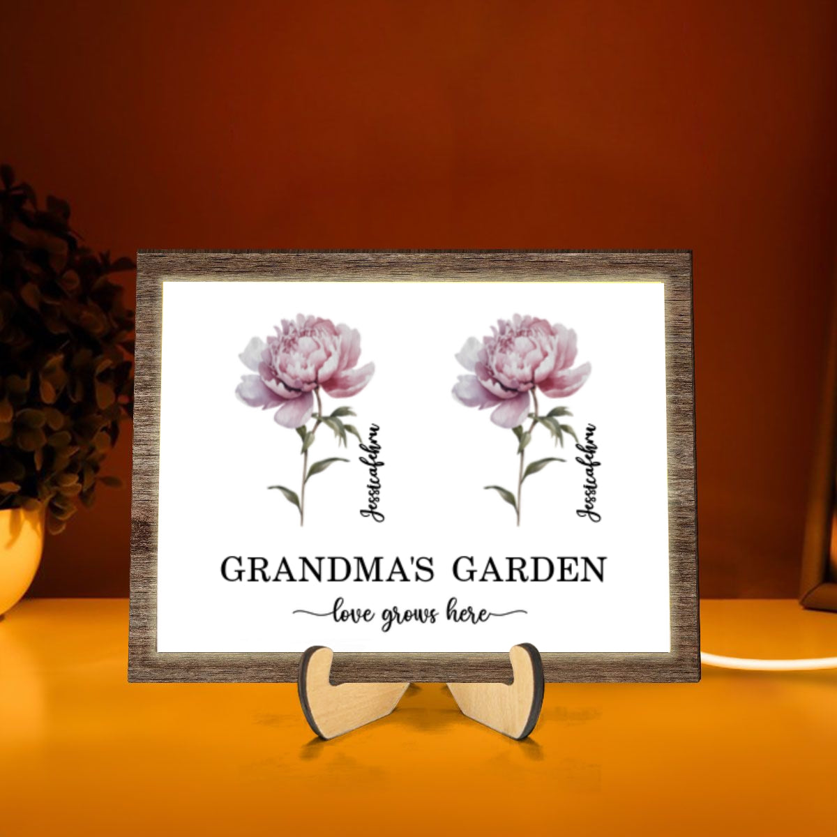 Grandma's Garden Love Grows Here Birth Month Flower