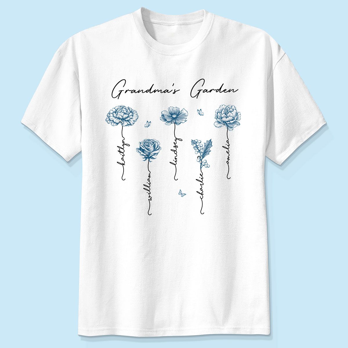 Grandma's Garden Retro Vintage Birthmonth Flowers