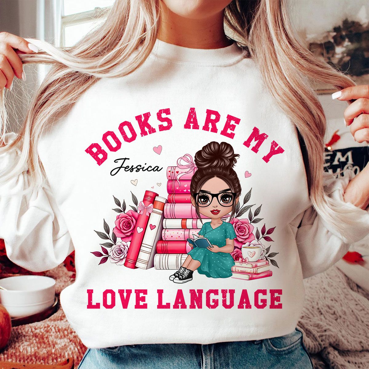 Books Are My Love Language Valentine's Day Gift For Book Lover