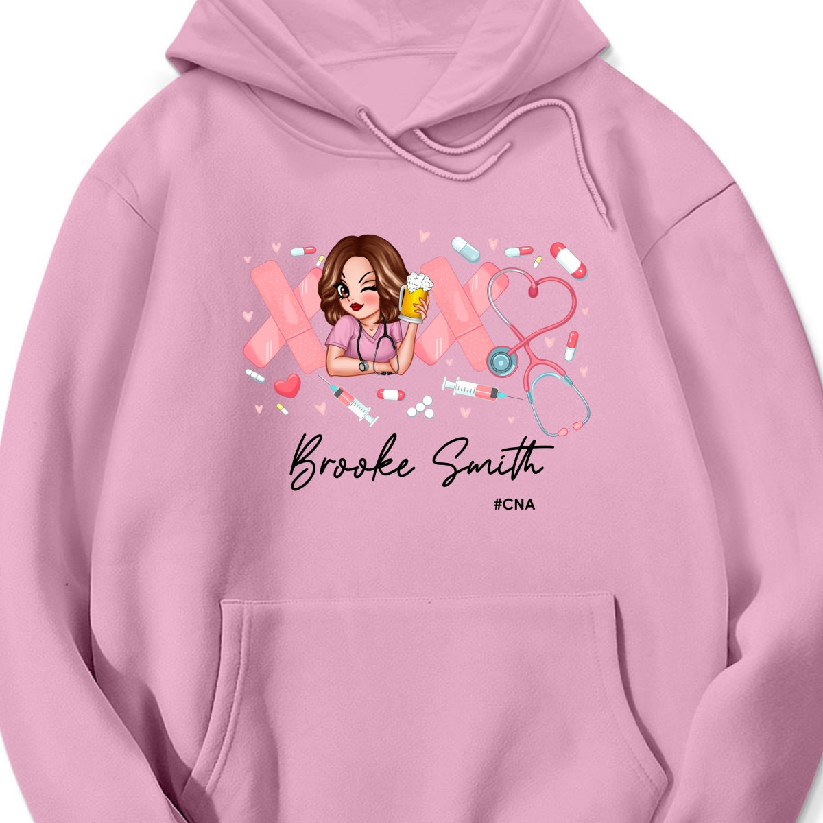 Pink Coquette XOXO Nurse Personalized Shirt