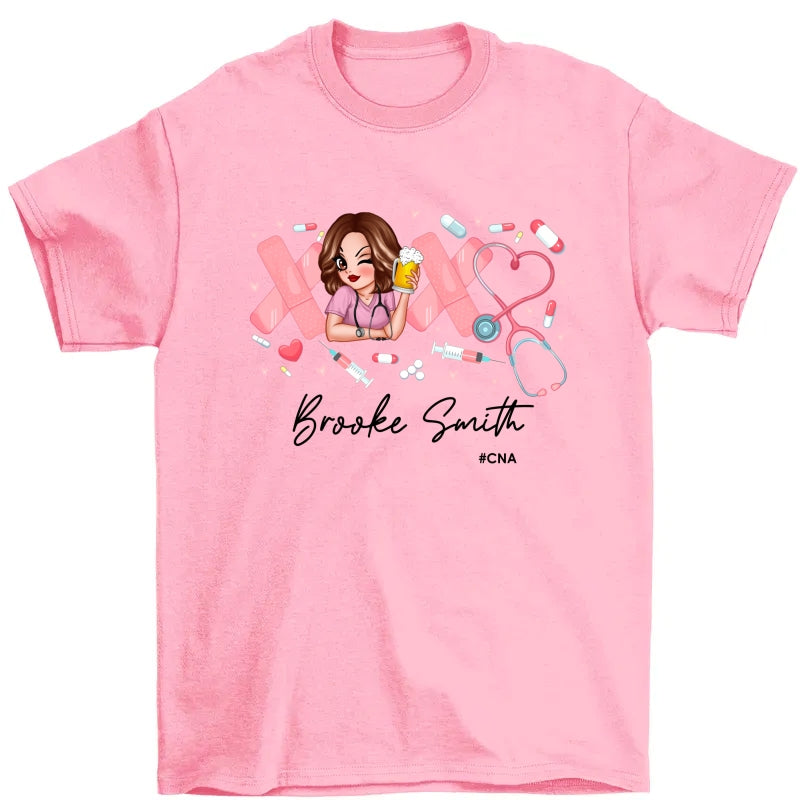 Pink Coquette XOXO Nurse Personalized Shirt