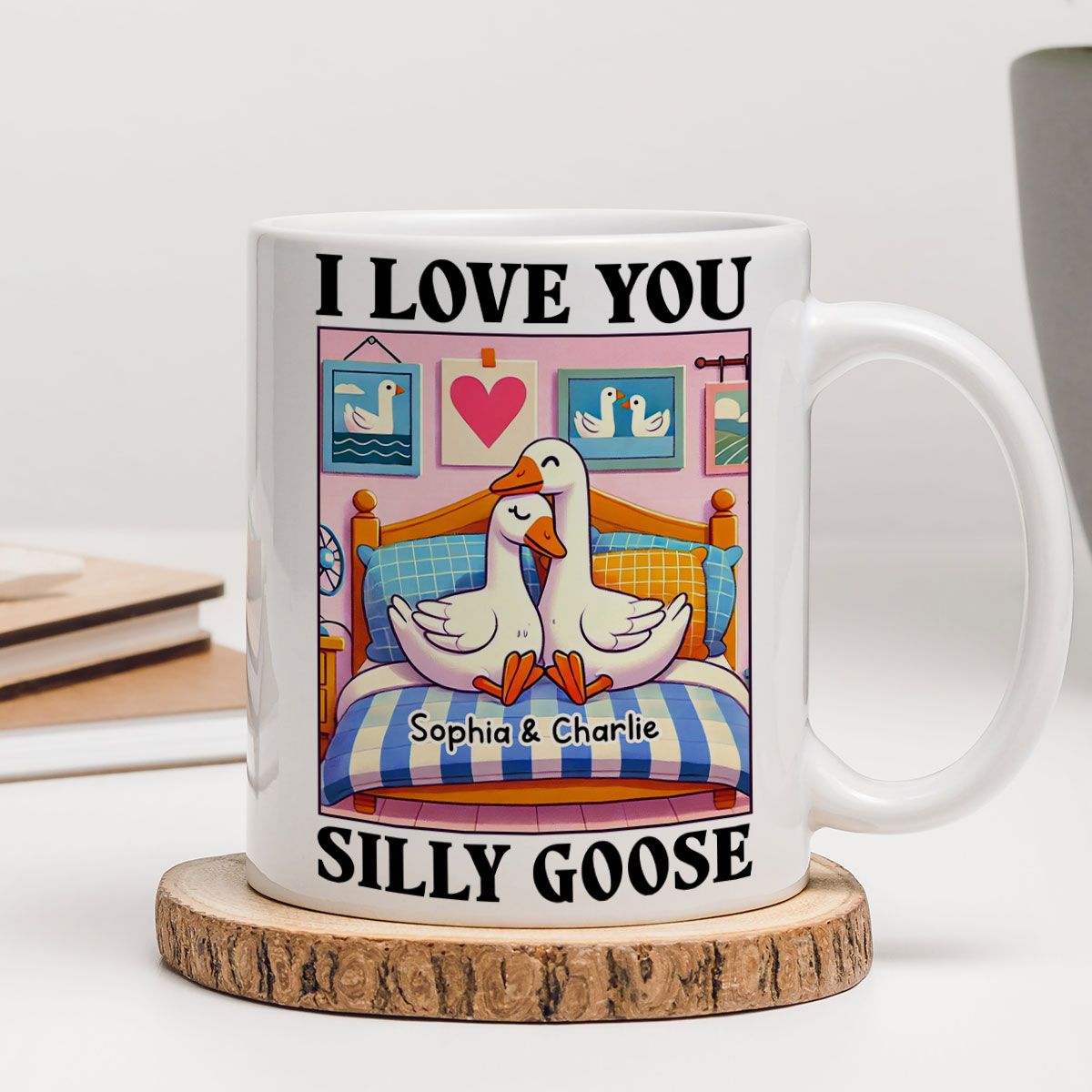 I Love You Silly Goose Cute Romantic Valentine's Day Gift Mug