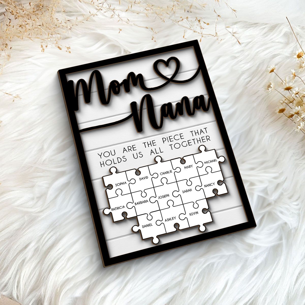 Mothers Day Puzzle Sign for Mom & Grandma