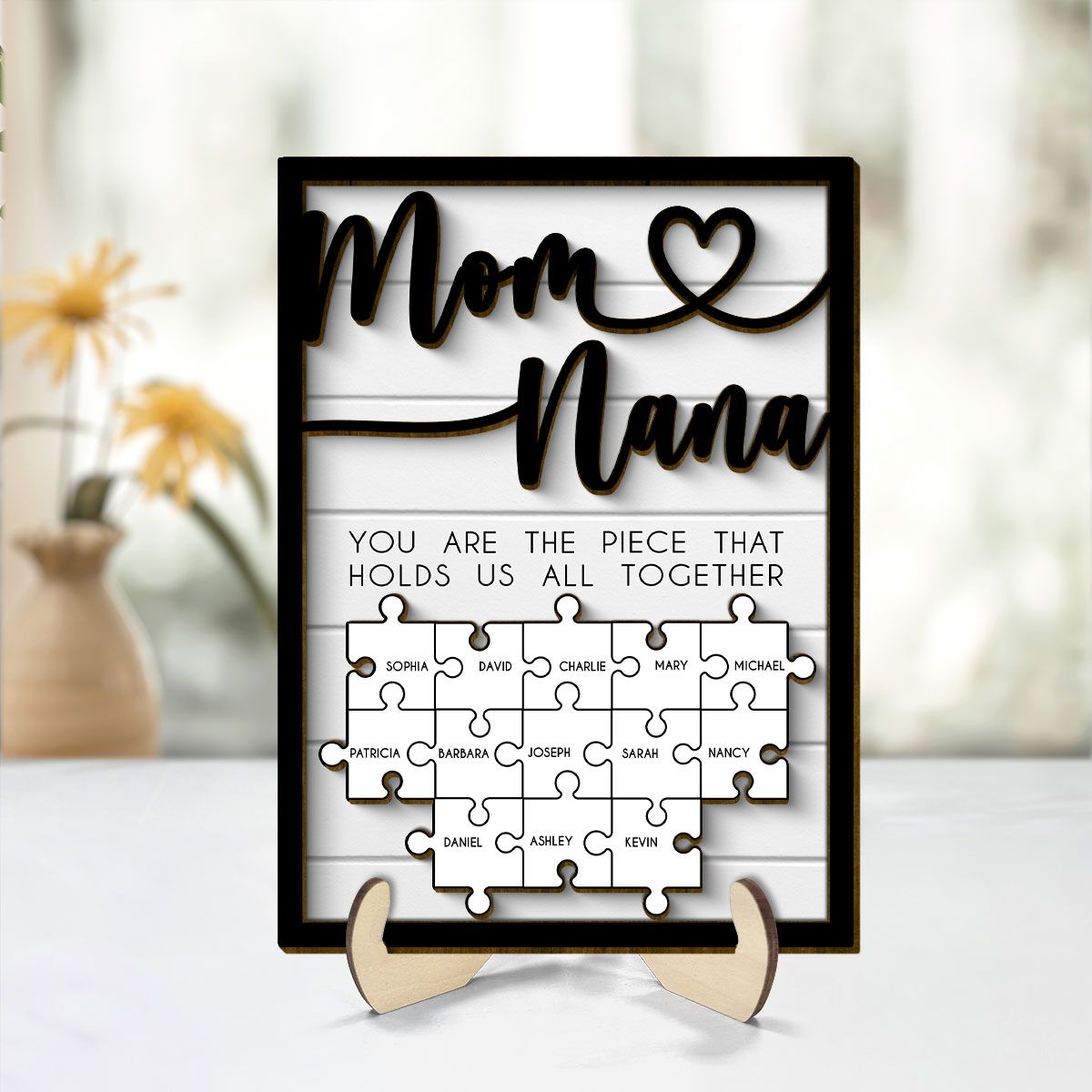 Mothers Day Puzzle Sign for Mom & Grandma