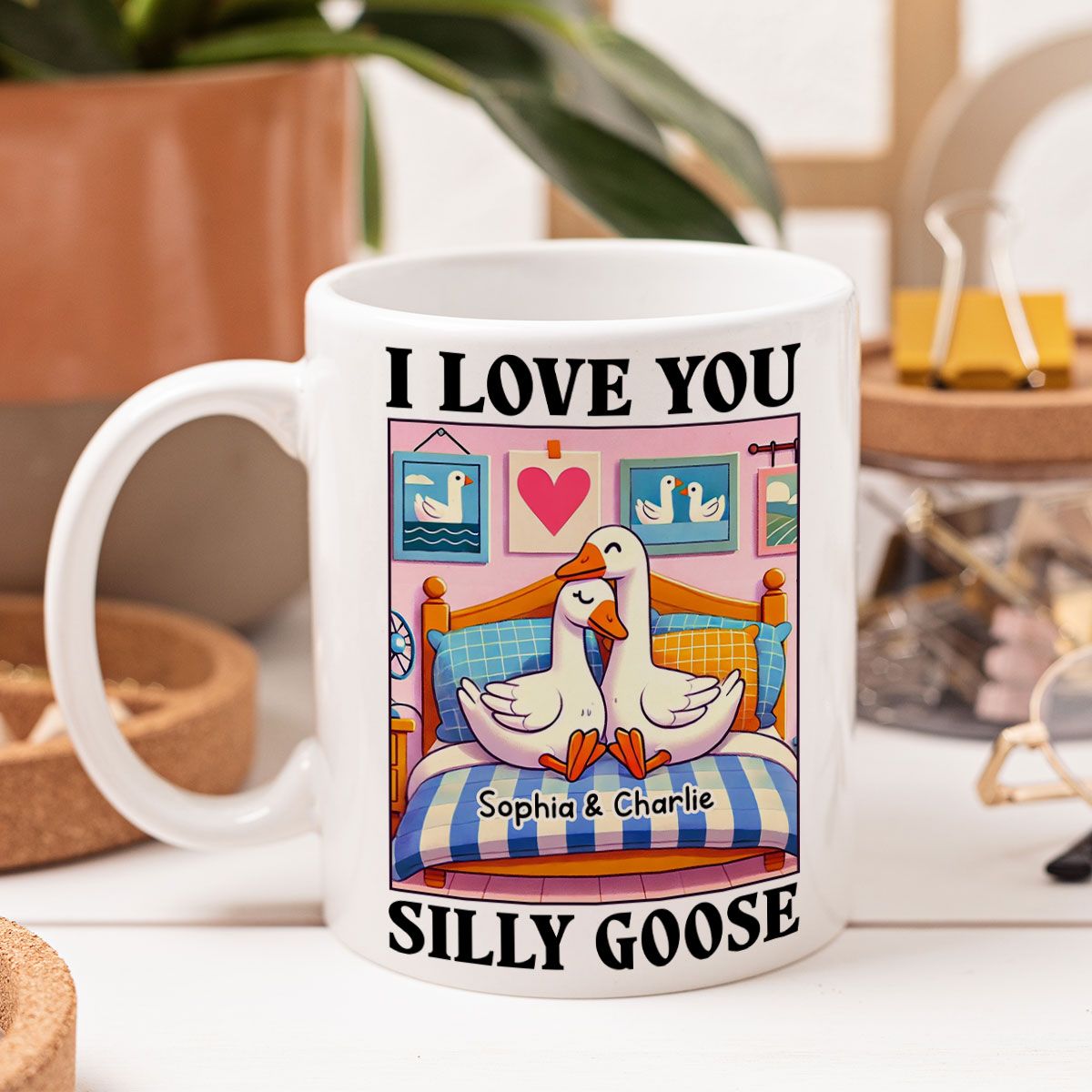 I Love You Silly Goose Cute Romantic Valentine's Day Gift Mug