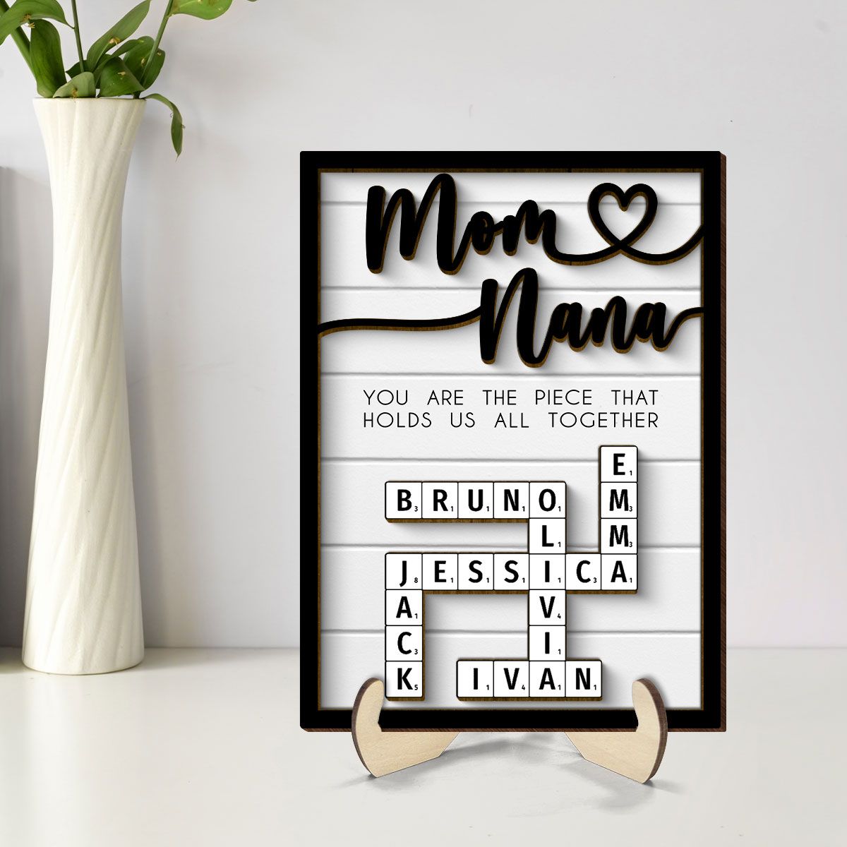 Mothers Day Crossword Puzzle Art for Mom & Grandma