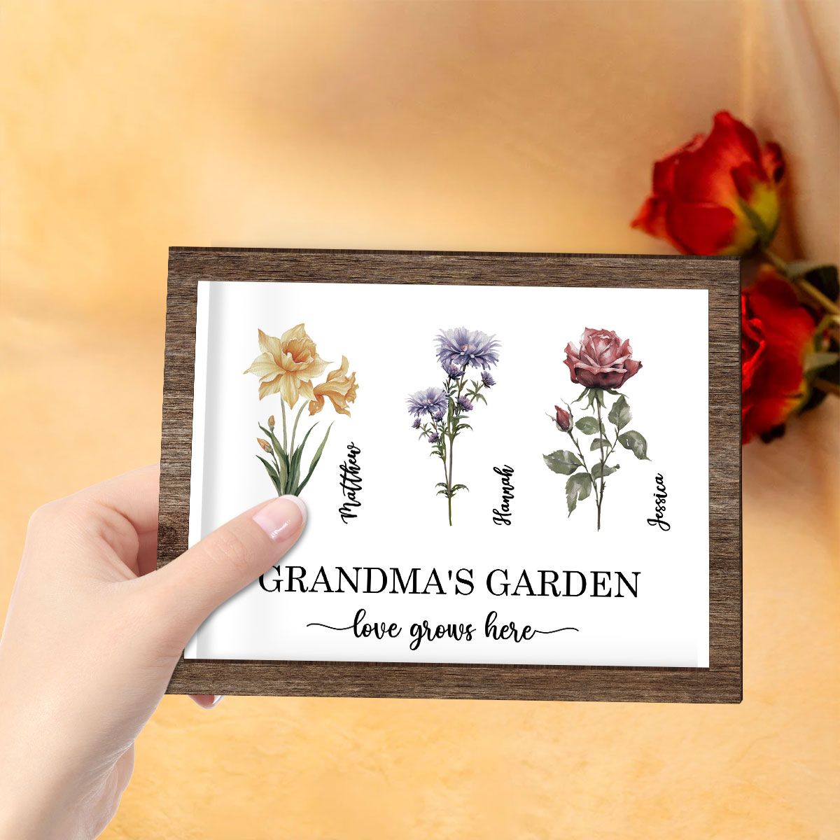 Grandma's Garden Love Grows Here Birth Month Flower