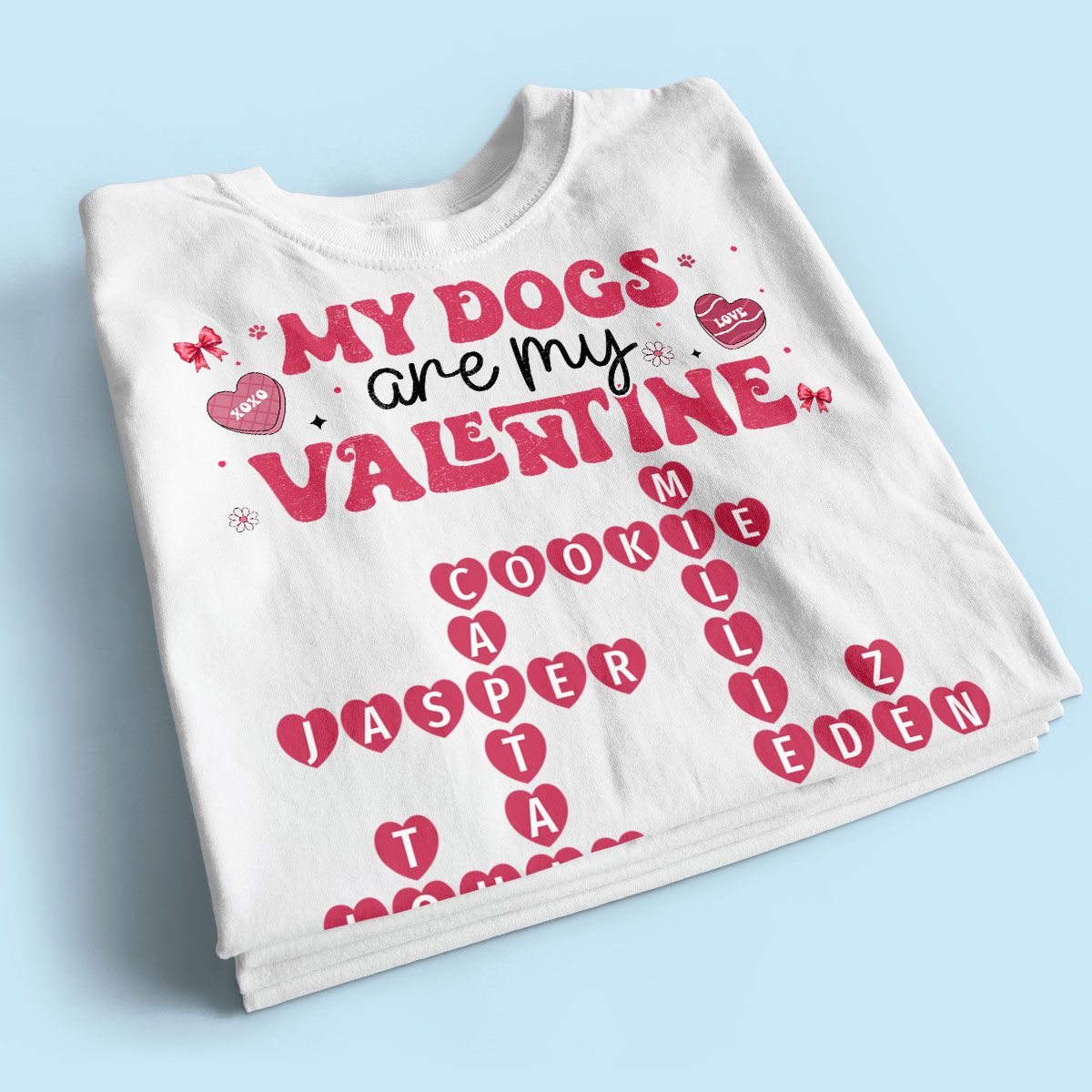 My Dogs Cats Are My Valentine Crossword Puzzle Art Valentine's Day Gift