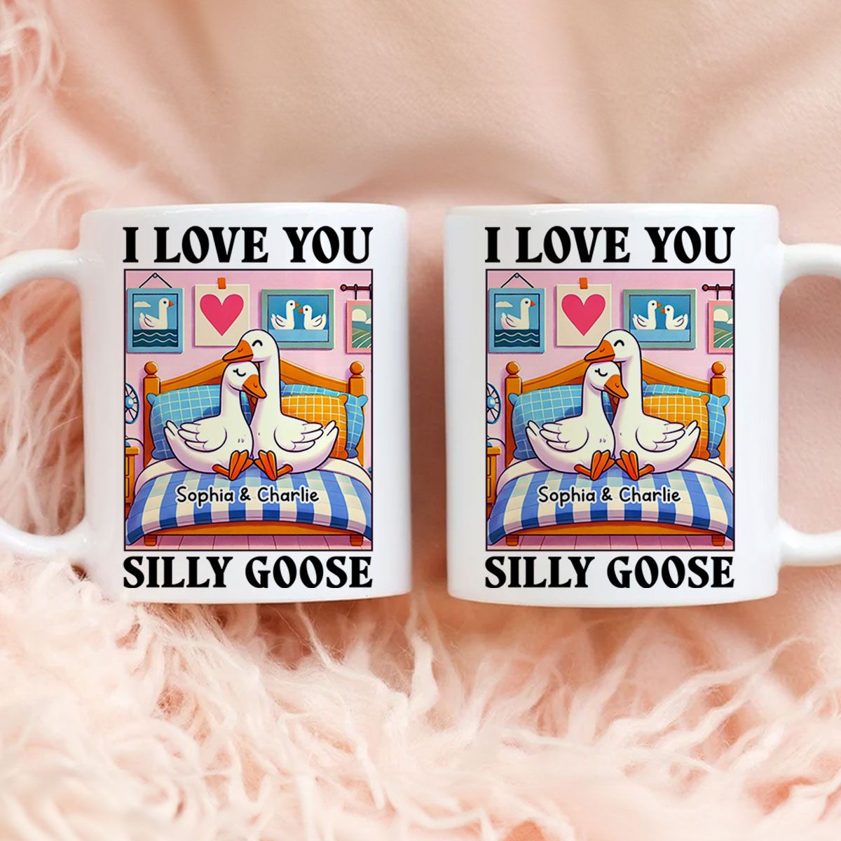 I Love You Silly Goose Cute Romantic Valentine's Day Gift Mug