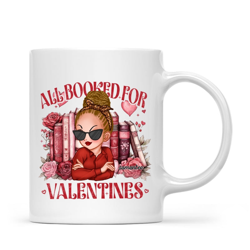 All Booked For Valentines Personalized Mug, Personalized Gift