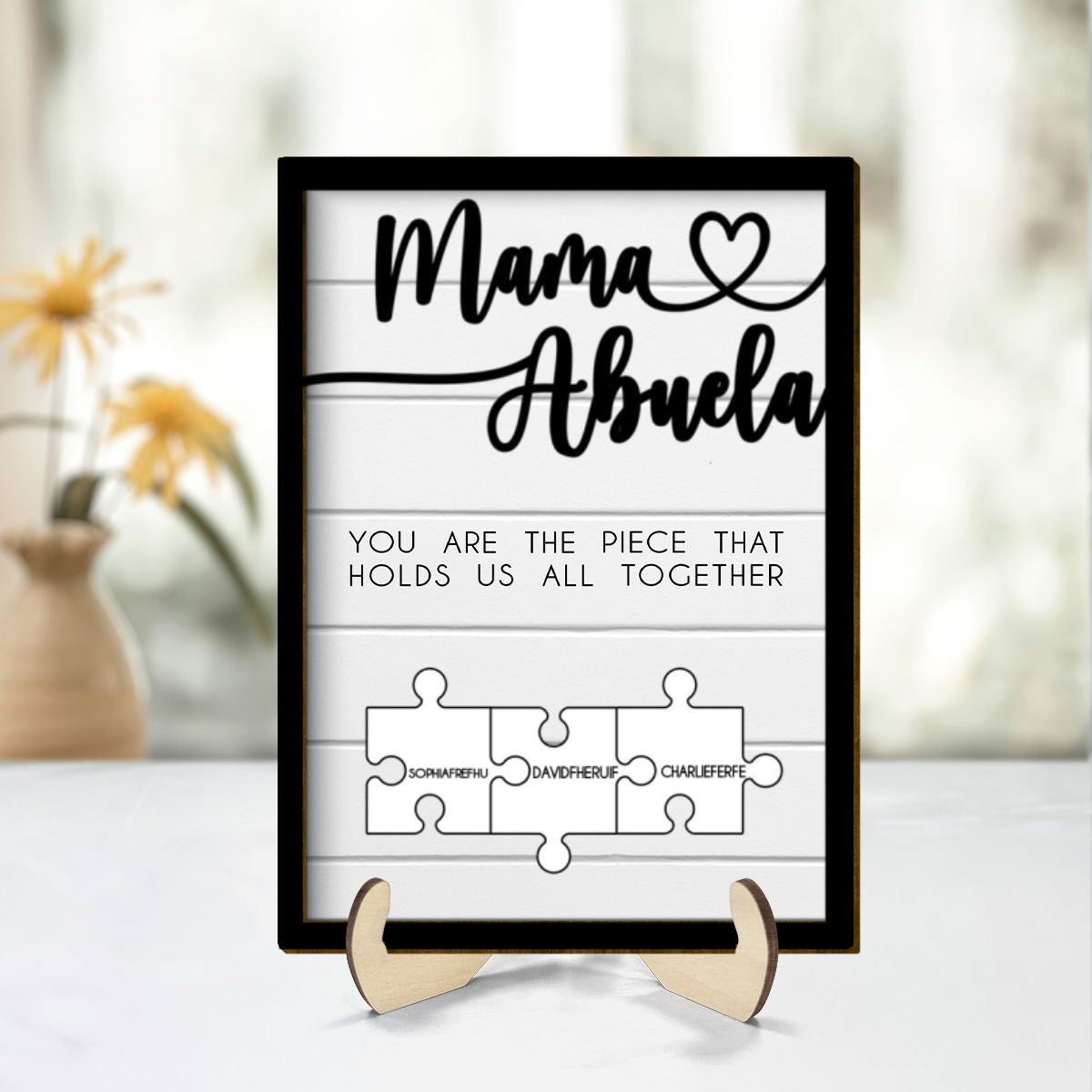 Mothers Day Puzzle Sign for Mom & Grandma