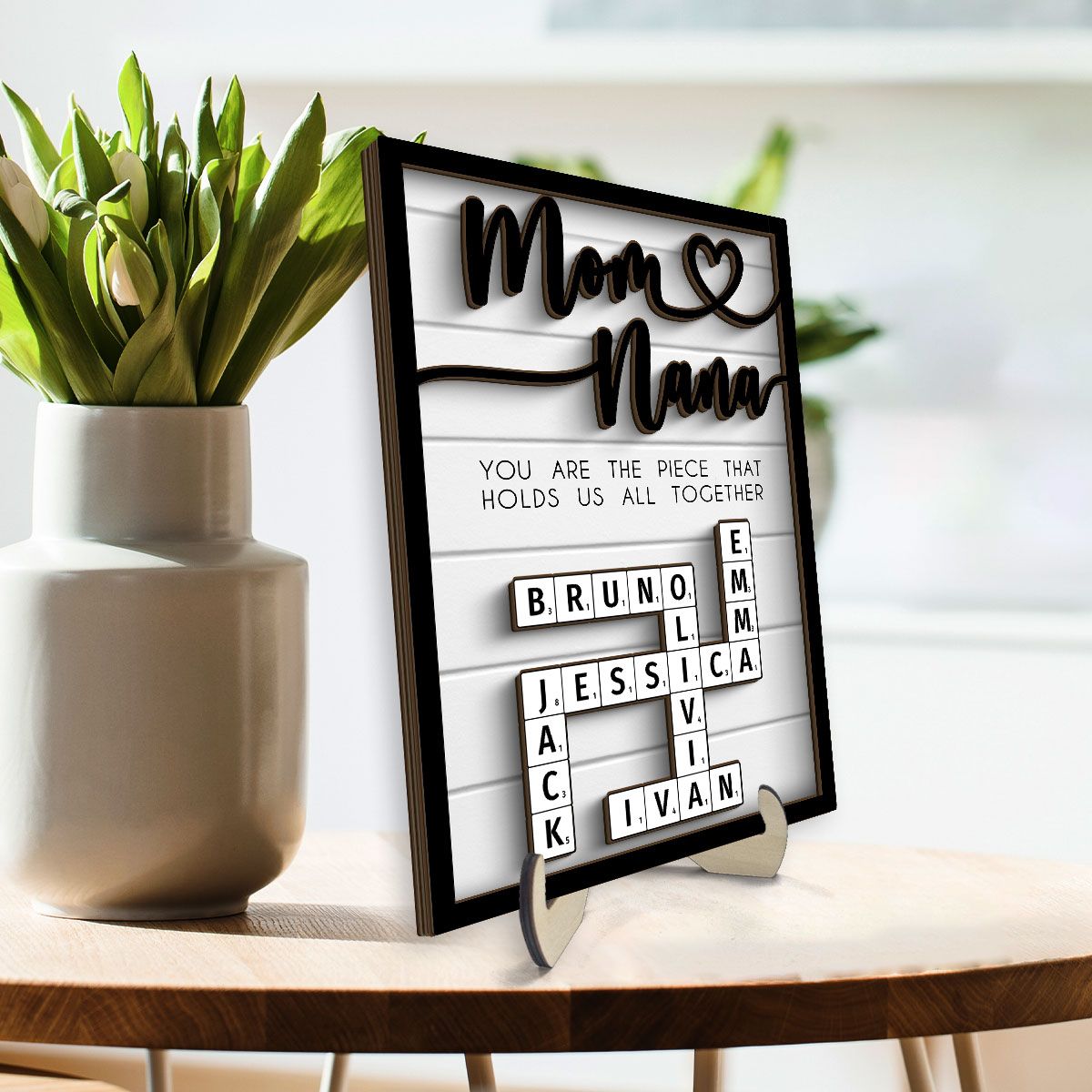 Mothers Day Crossword Puzzle Art for Mom & Grandma