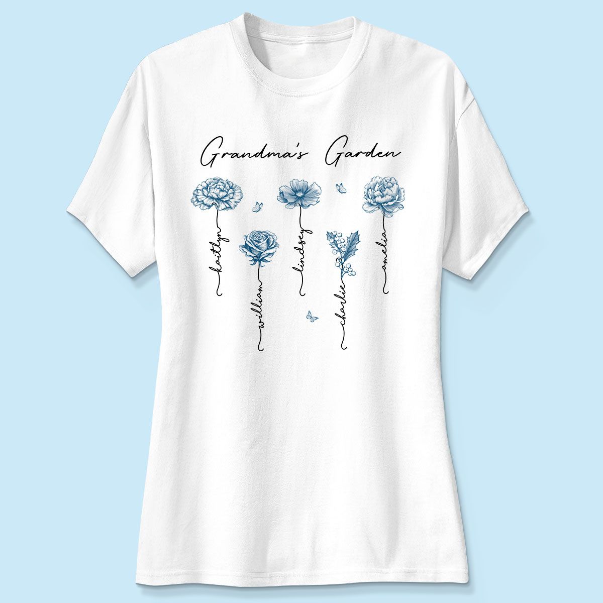 Grandma's Garden Retro Vintage Birthmonth Flowers