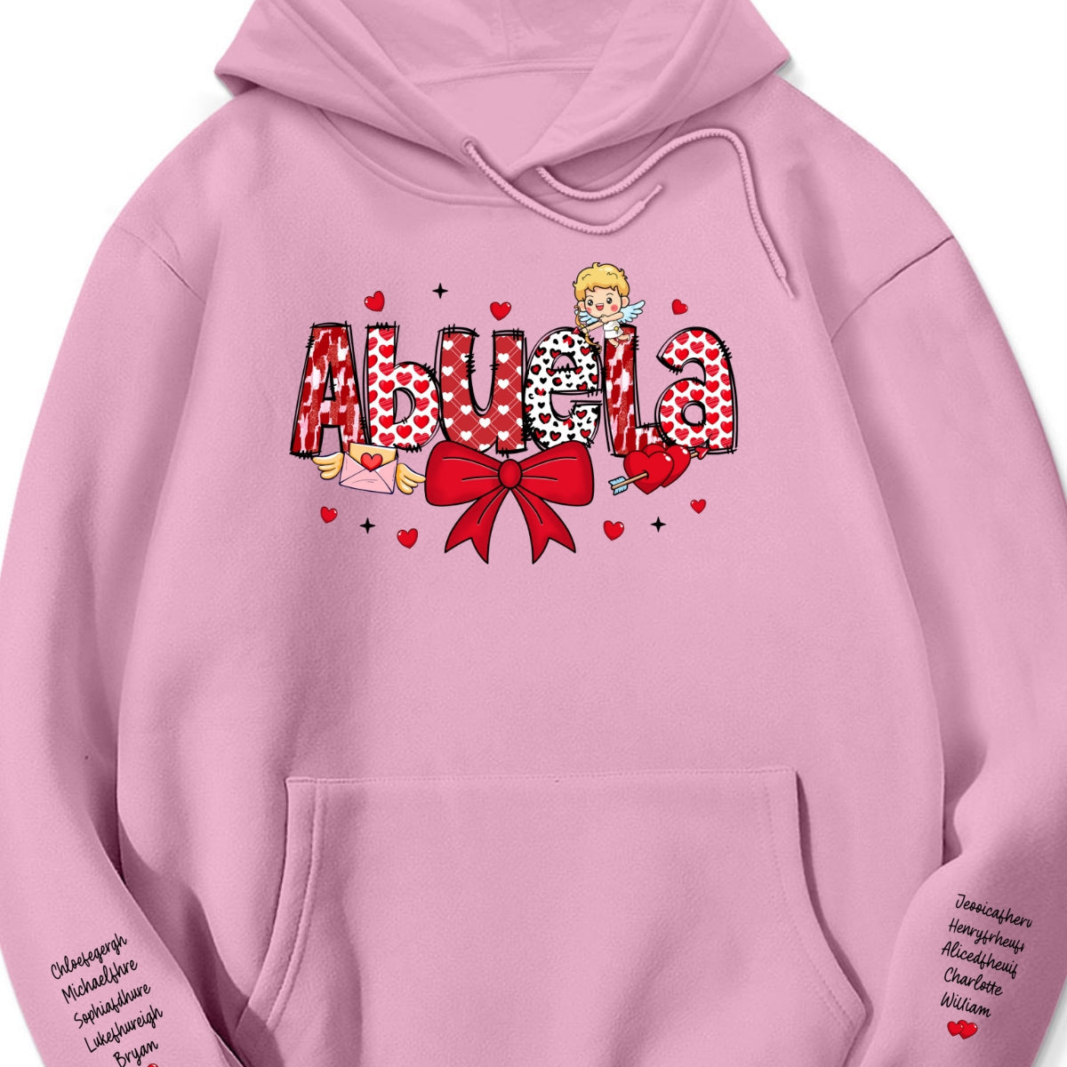 Grandma Valentine Personalized Sleeve Printed Sweatshirt