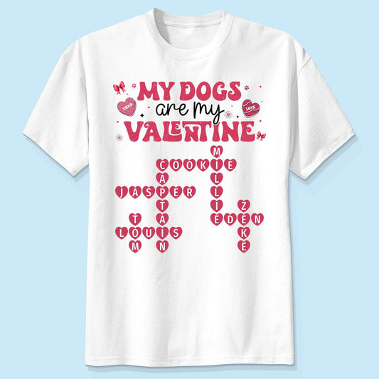 My Dogs Cats Are My Valentine Crossword Puzzle Art Valentine's Day Gift