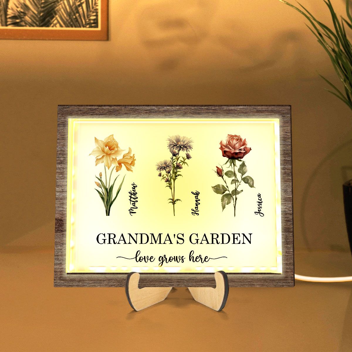 Grandma's Garden Love Grows Here Birth Month Flower