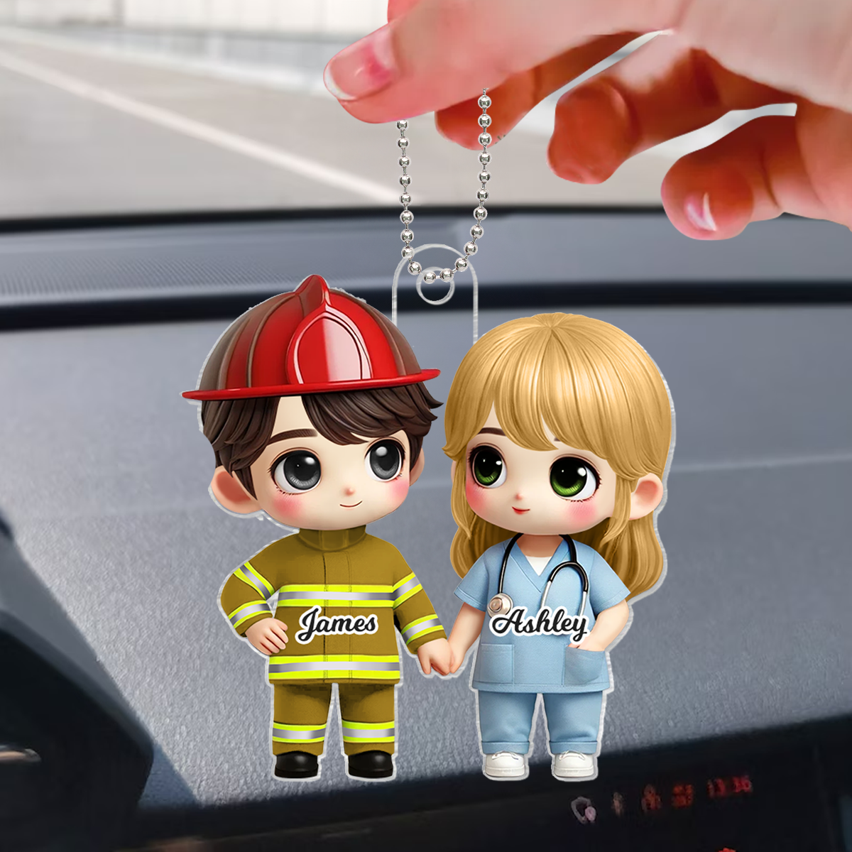 Cute Cartoon Couple Gift by Occupation Gift For Her Gift For Him