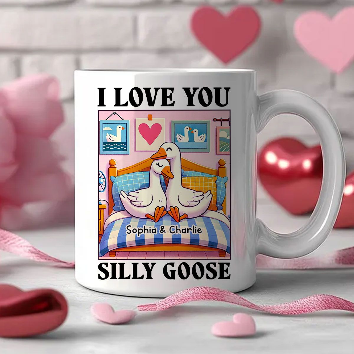 I Love You Silly Goose Cute Romantic Valentine's Day Gift Mug