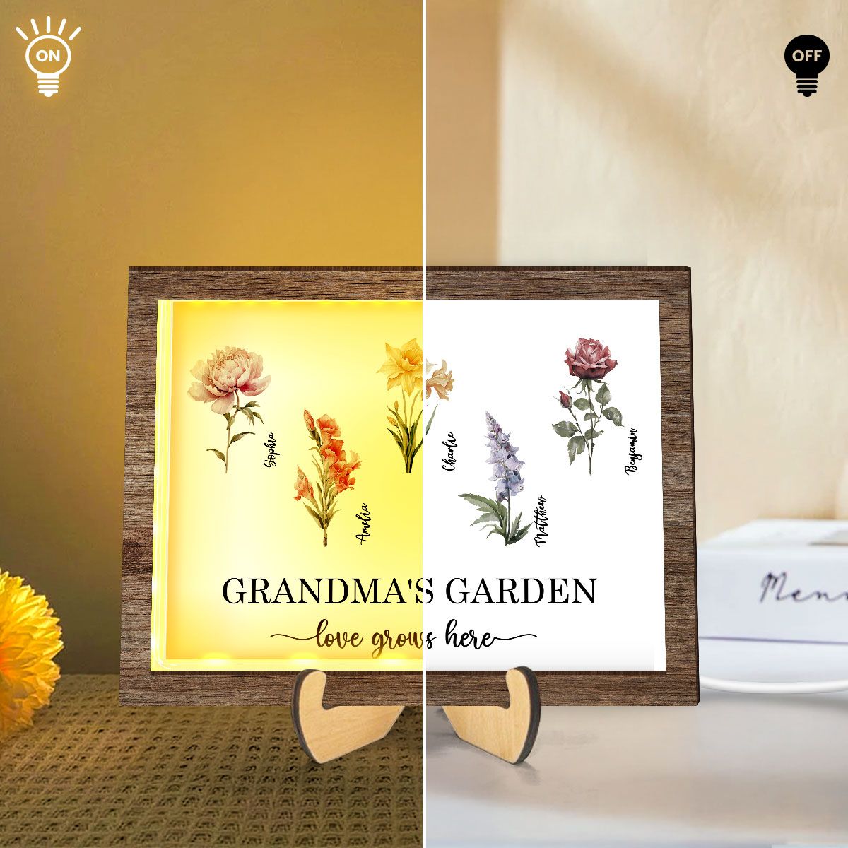 Grandma's Garden Love Grows Here Birth Month Flower