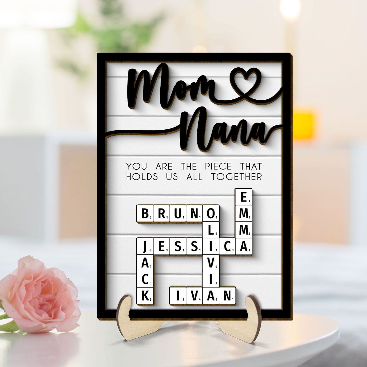 Mothers Day Crossword Puzzle Art for Mom & Grandma