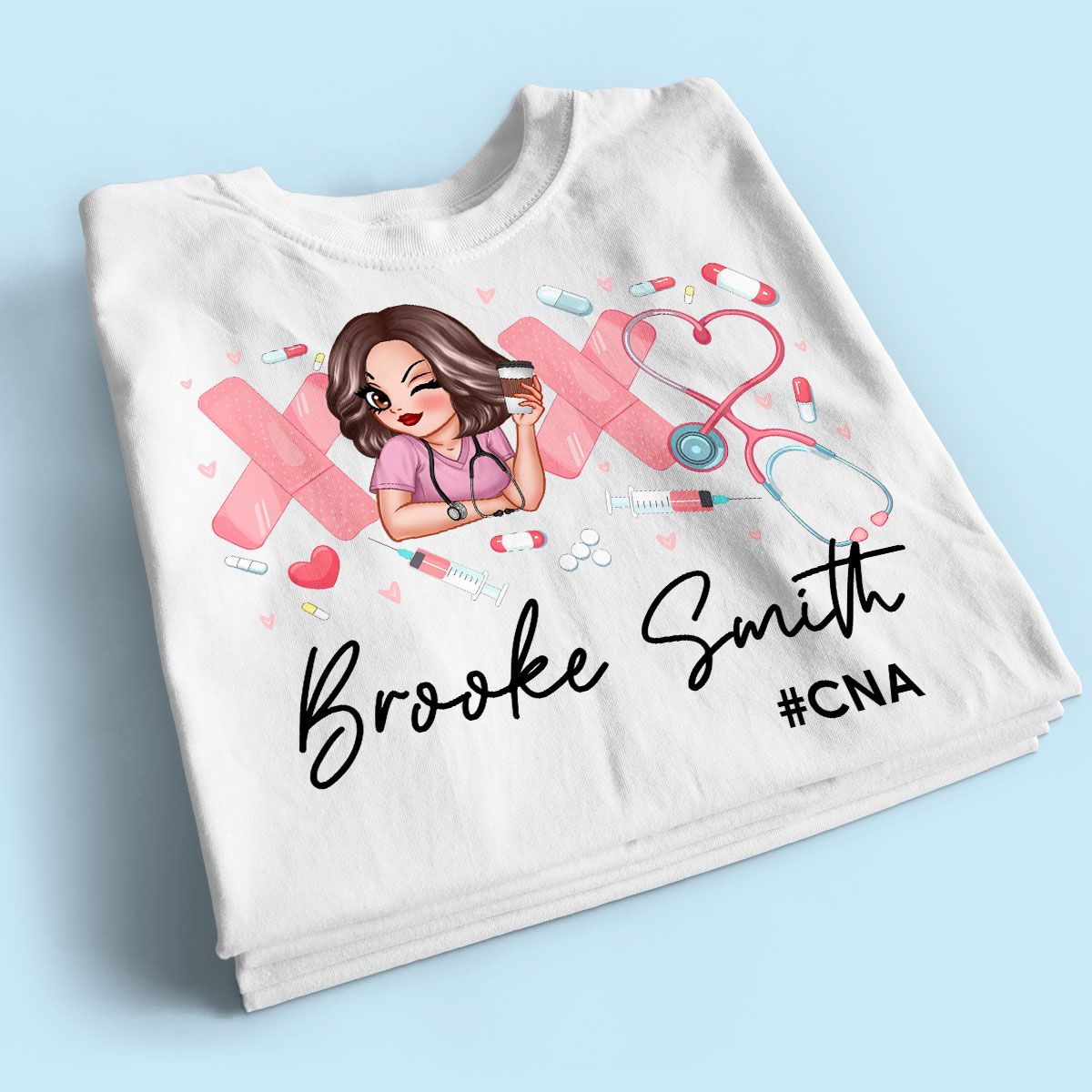 Pink Coquette XOXO Nurse Personalized Shirt