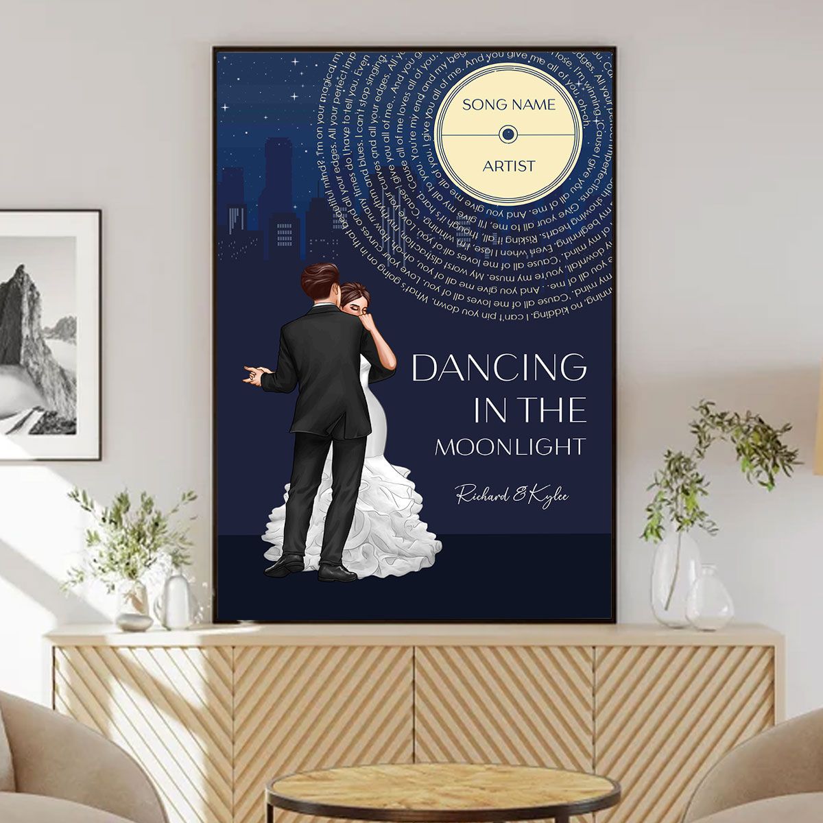 Perfect Custom Wedding Song Lyrics Personalized Canvas